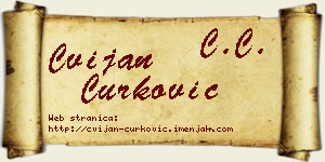 Cvijan Ćurković vizit kartica